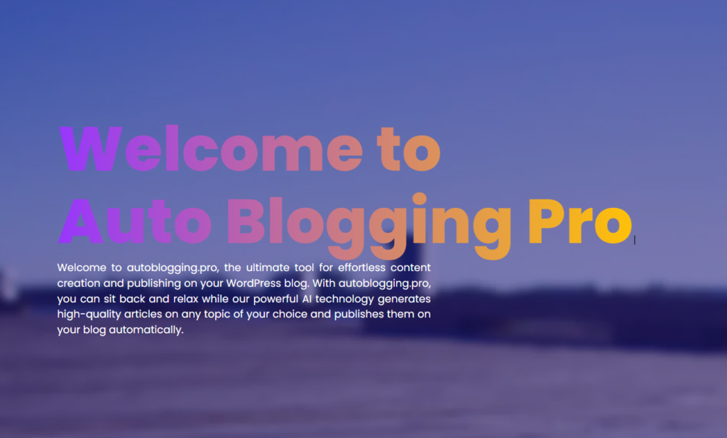 Guest blogging made easy with AutoBlogging Pro.